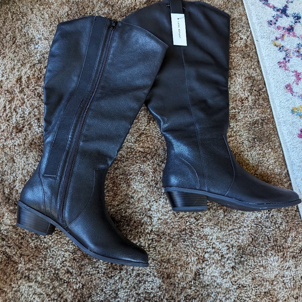 Lane Bryant Size 8 Extra-Wide Calf Western Tall Boots